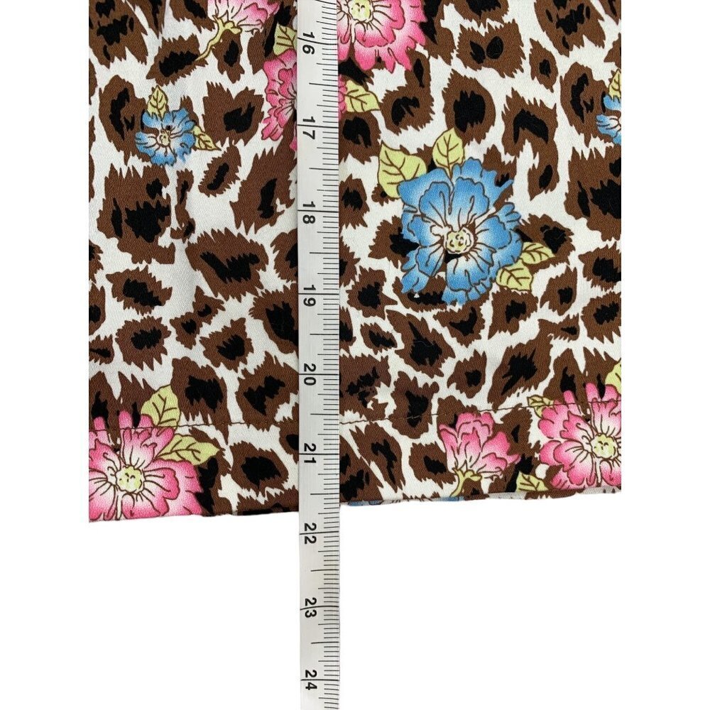 Nicole Miller Women's Short Brown Floral Skirt - Picture 6 of 6